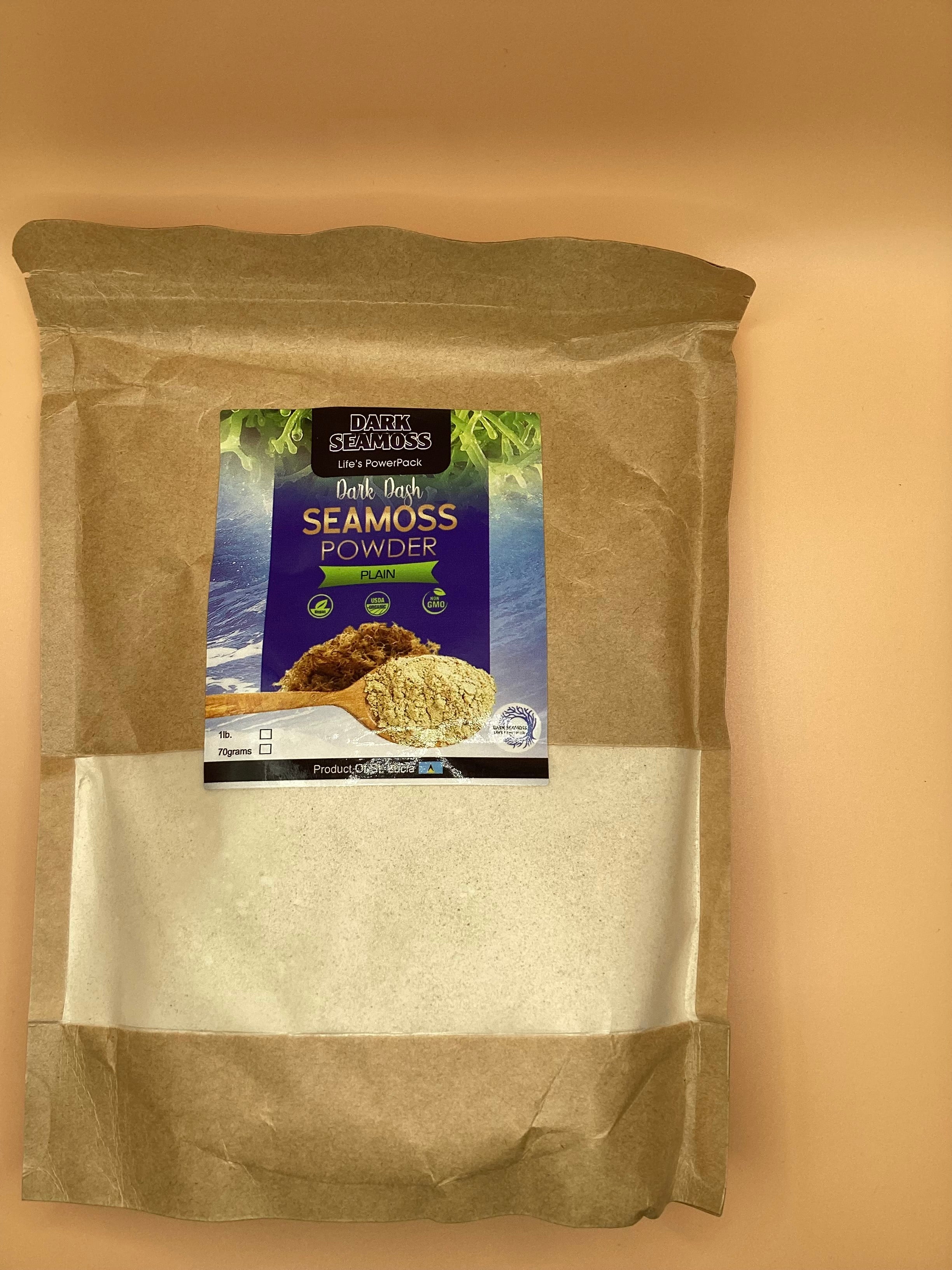 Dark Seamoss Dark Dash Plain Sea Moss Powder