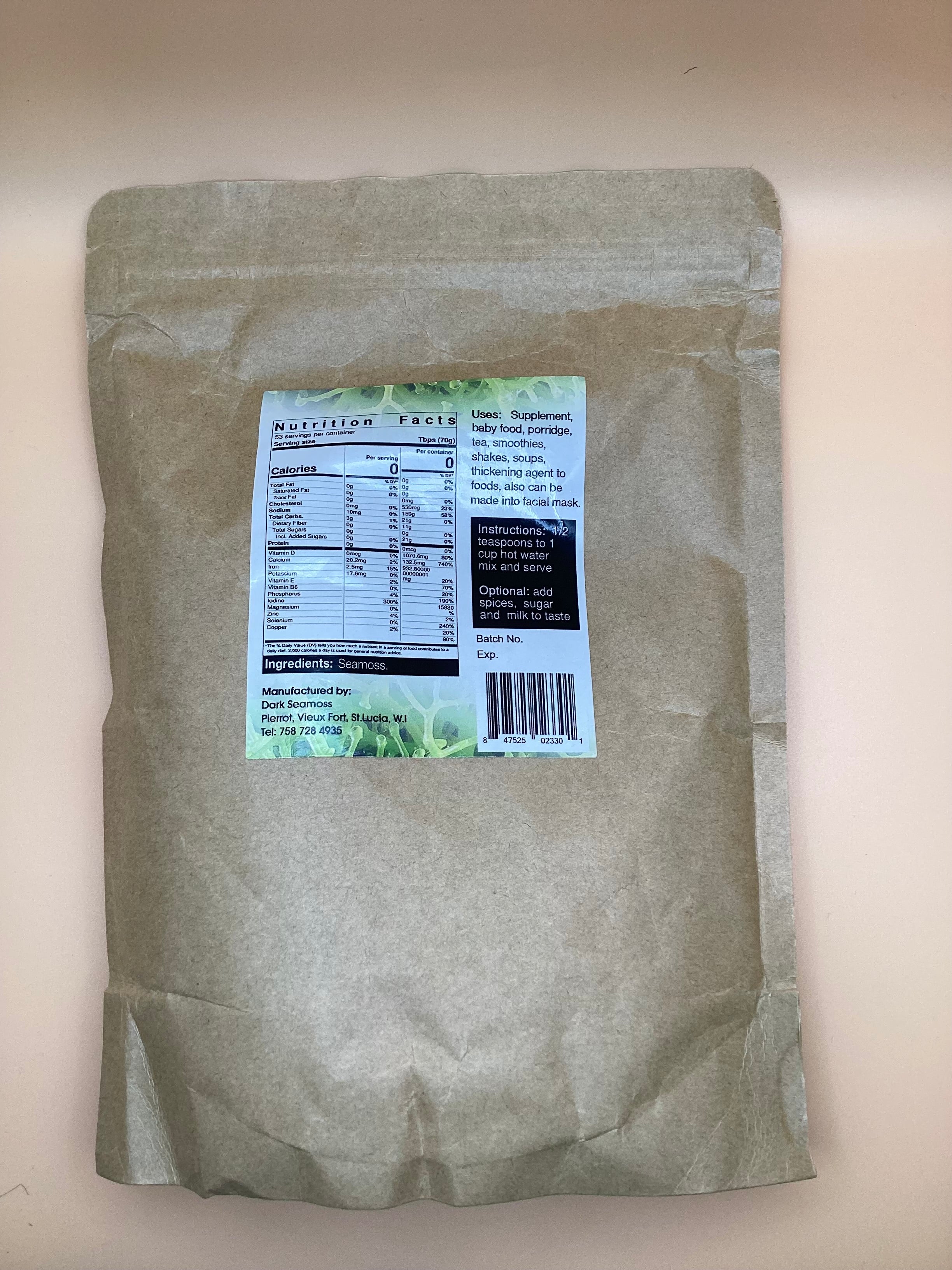 Dark Seamoss Dark Dash Purple Sea Moss Powder