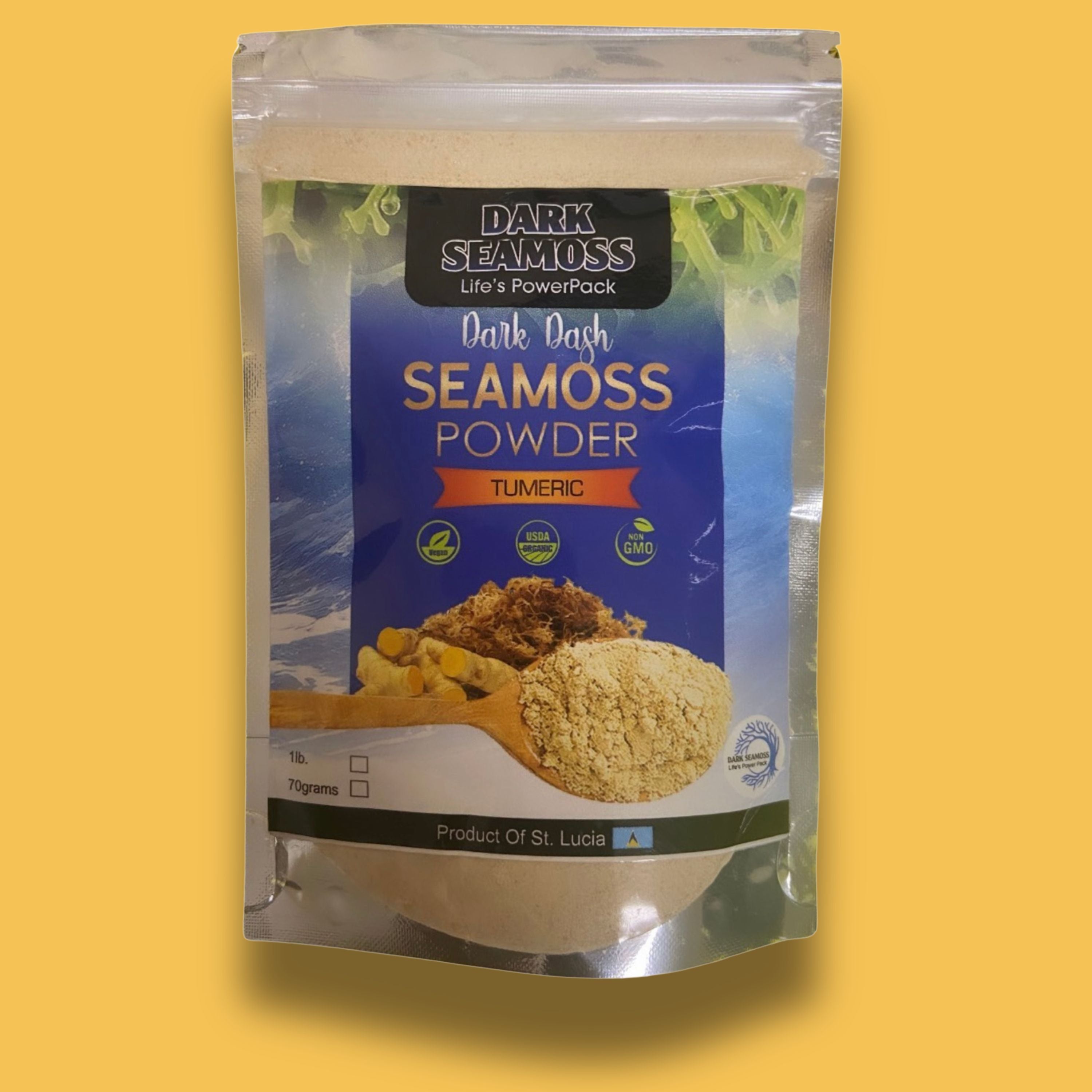 Dark Seamoss Dark Dash Tumeric Sea Moss Powder
